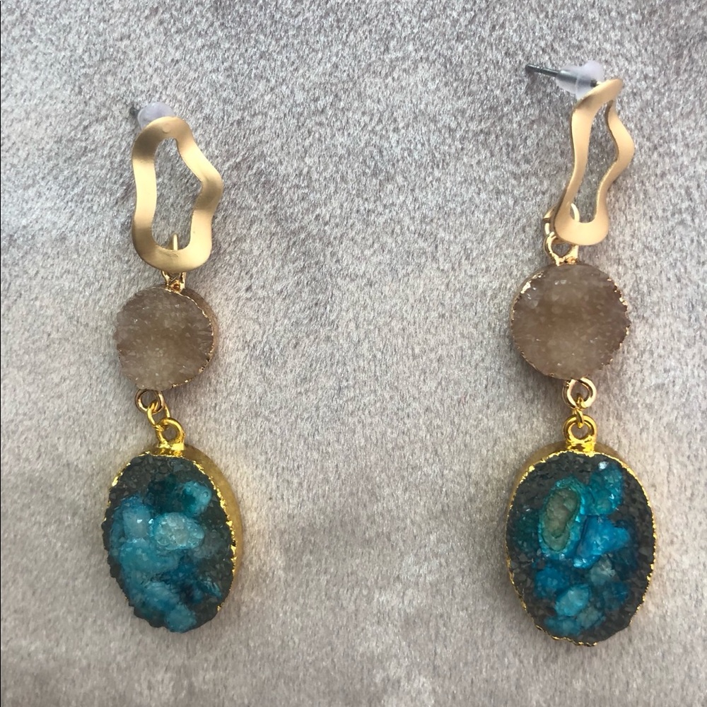 🌟Anthropologie Super flattering Druzy Earrings. - Picture 7 of 7